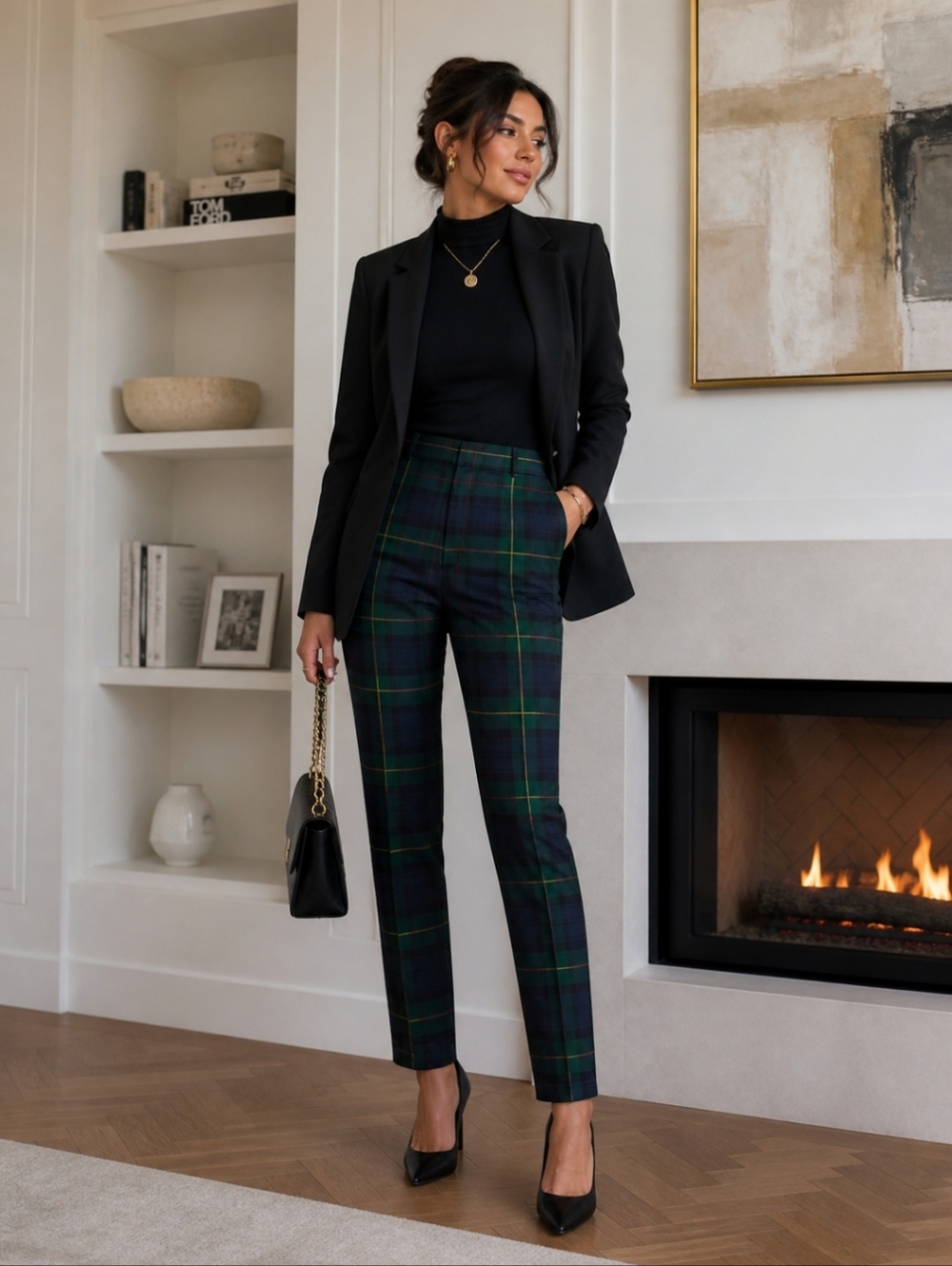 Ralph Lauren Black Label Plaid Pants - Green and Yellow